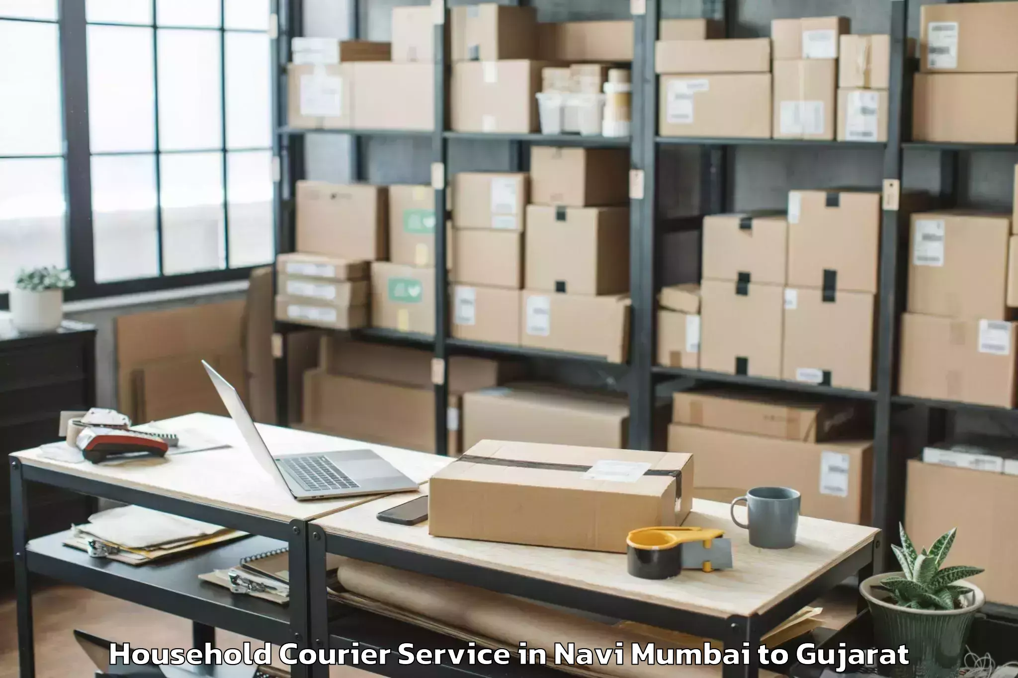 Navi Mumbai to Waghai Household Courier Booking